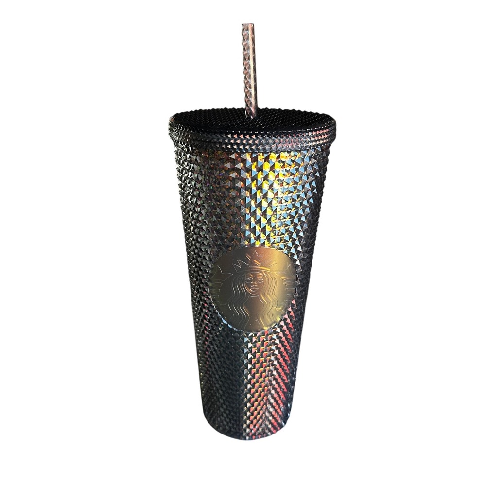 Starbucks Studded Tumbler Fall Black Unicorn Silver Cold Cup 24oz Venti
